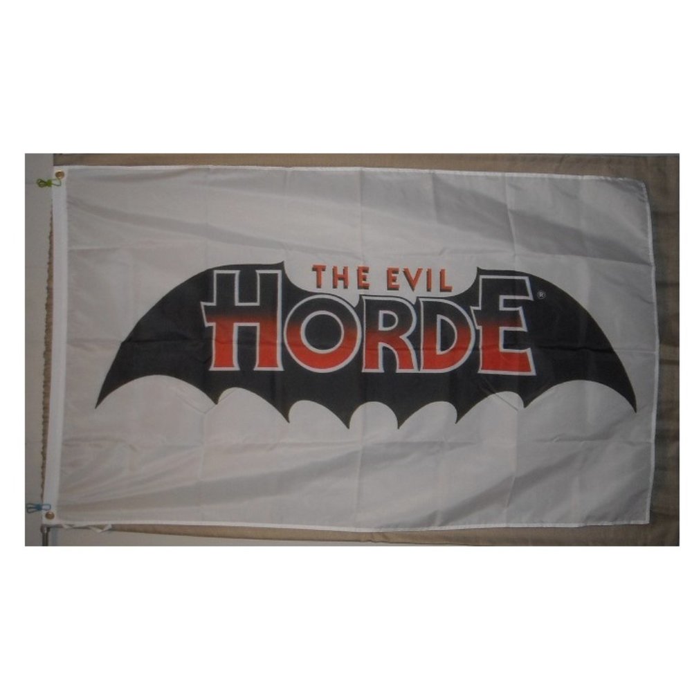 Evil Horde symbol white He-Man and the Masters of the Universe 3'x5' flag Hordak
